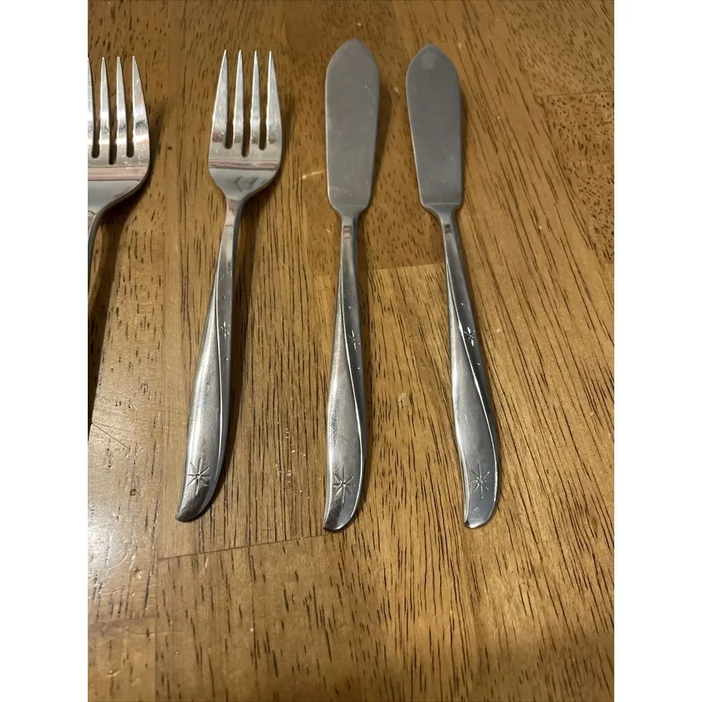 Oneida Comm. TWIN STAR Stainless Betty Crock.Flatware Dinner‎ Forks& Knives